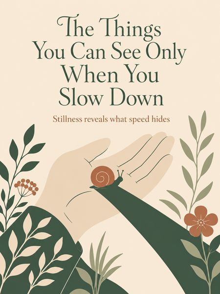The Things You Can See Only When You Slow Down
